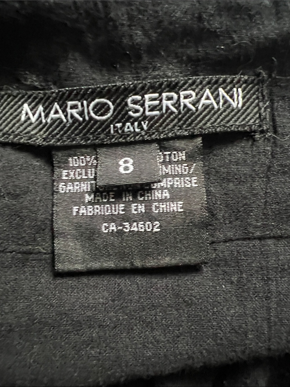 Mario Serrani Black Midi Skirt with White Piping - Picture 4 of 5